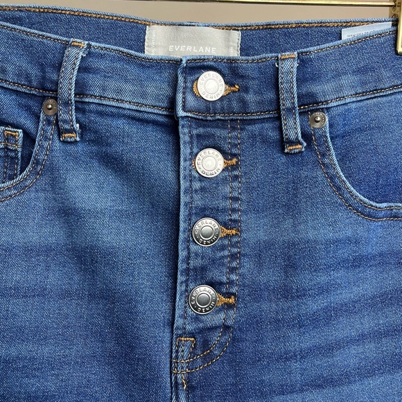 Everlane The Vintage Skinny Jean Button Fly Raw Hem Women’s Size 29 Ankle - Picture 3 of 7